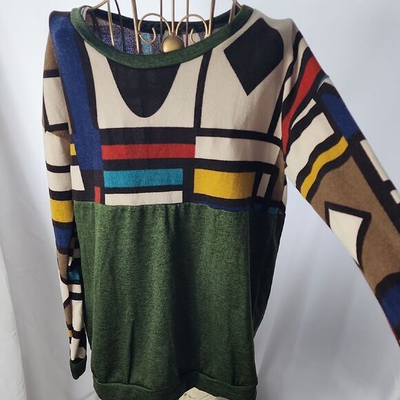 Vintage 80's 90's Abstract Lightweight Sweater Size M - Picture 1 of 5